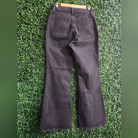 Vtg Abercrombie & Fitch Women's High Rise BlackFlare Wide Leg Jean Size 29/8 - Picture 6 of 6